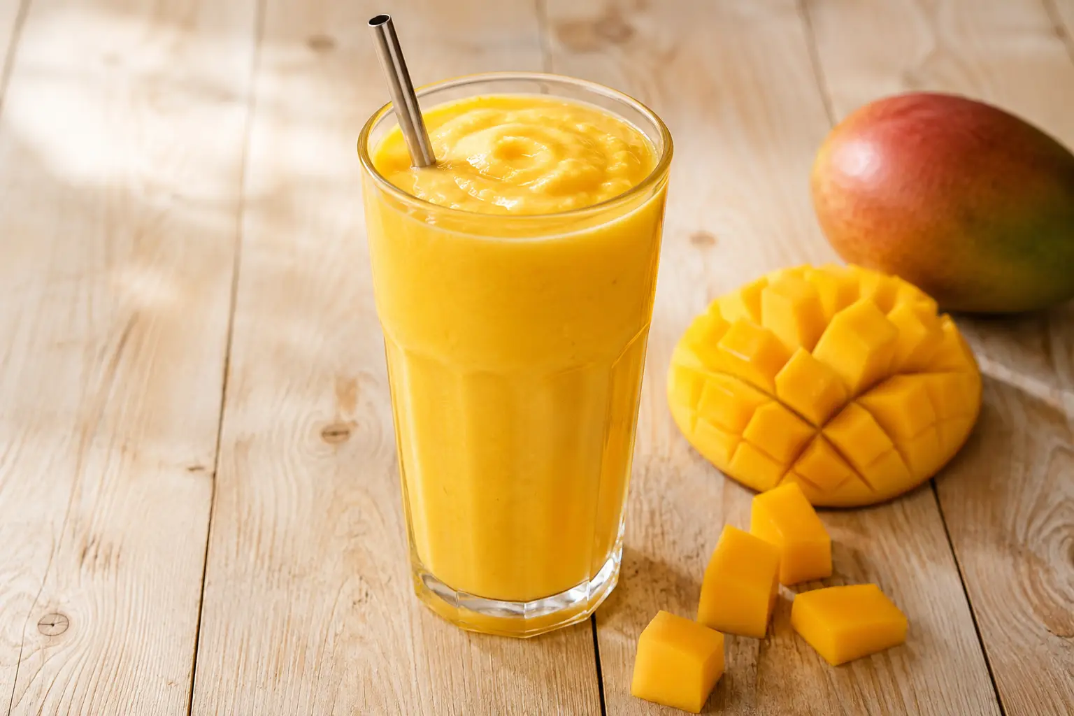 Milkshake mangue protéiné