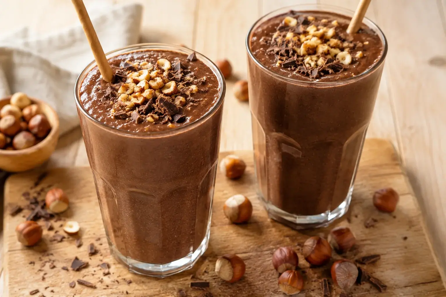 Smoothie chocolat-noisette