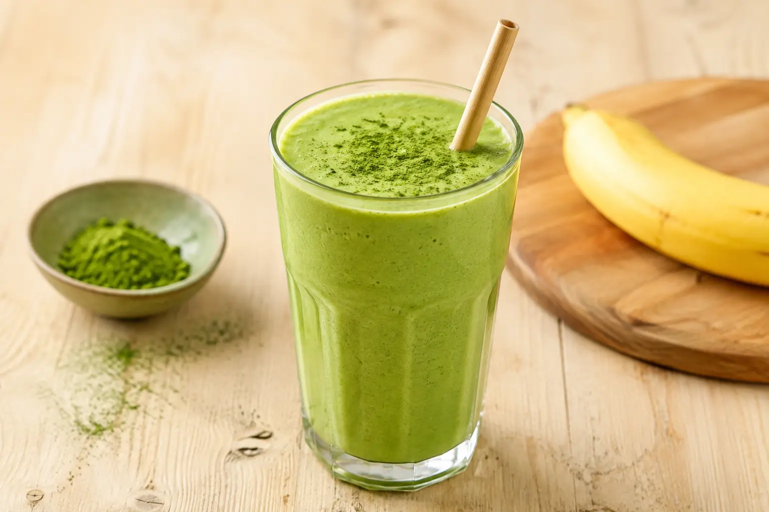 Smoothie matcha protéiné