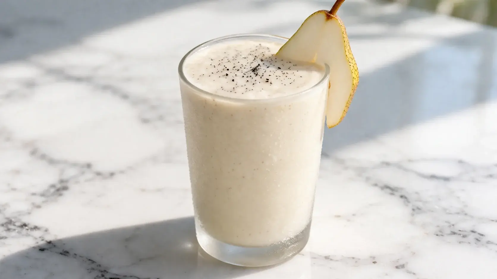 Smoothie poire-vanille protéiné