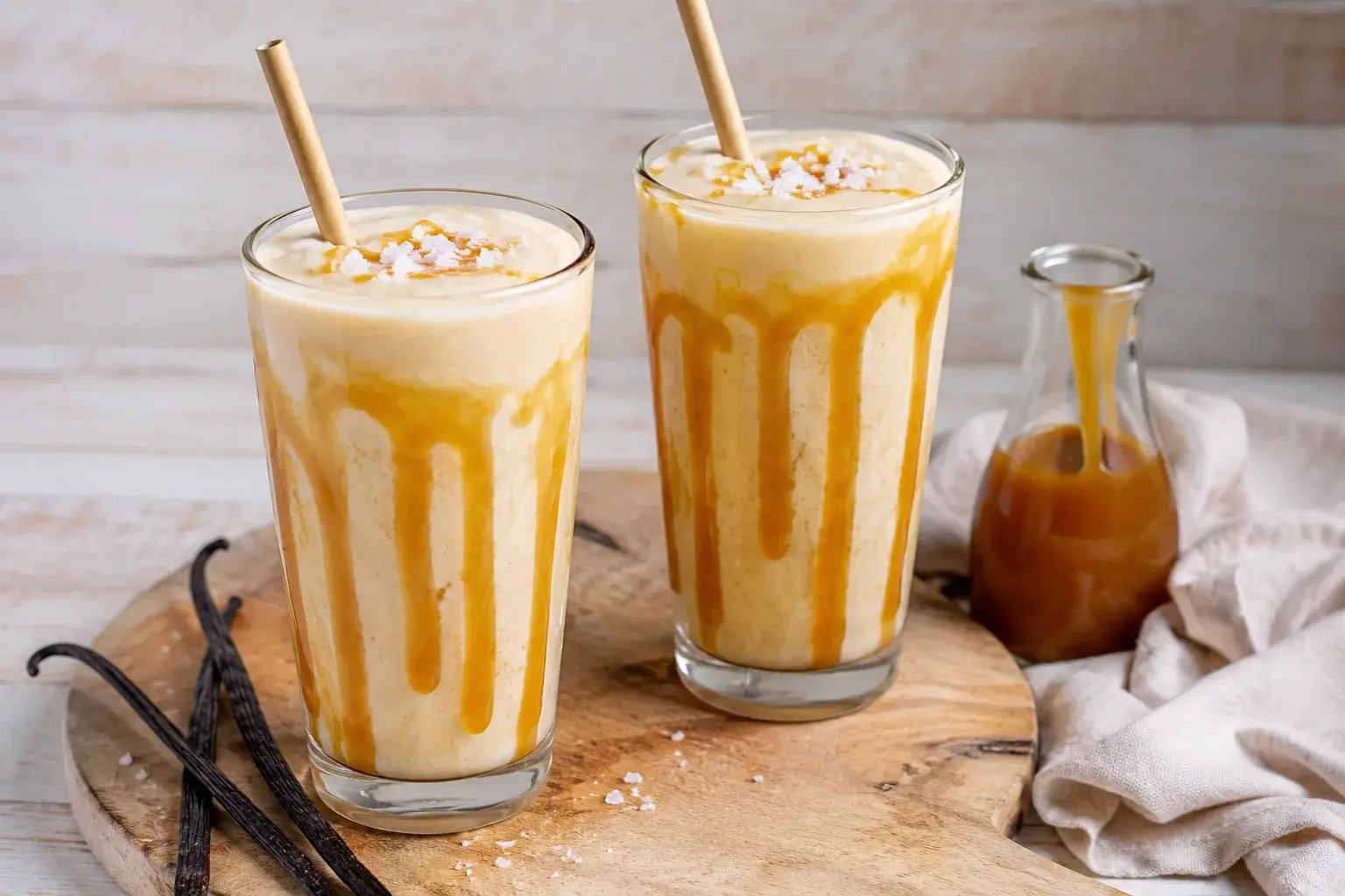 Smoothie vanille-caramel