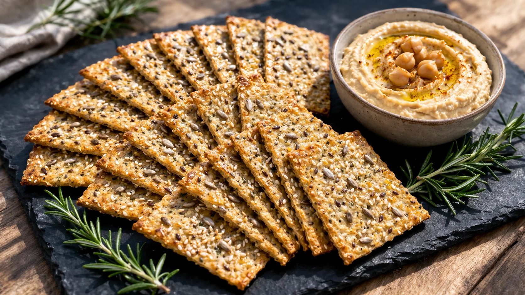 Crackers Salés Protéinés aux Graines