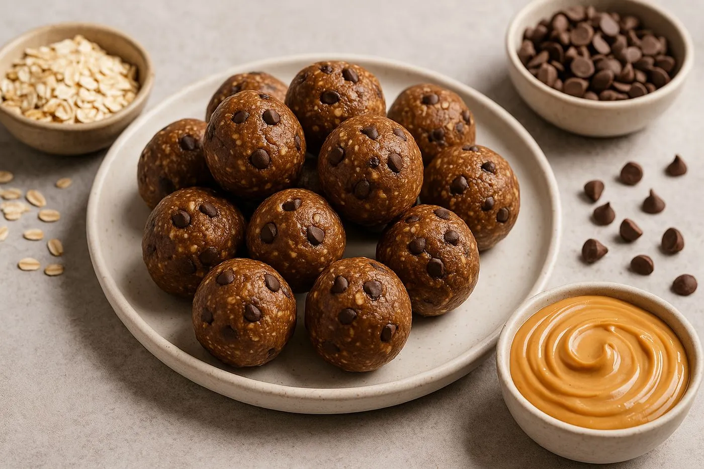 Energy balls protéinées au beurre de cacahuète et chocolat