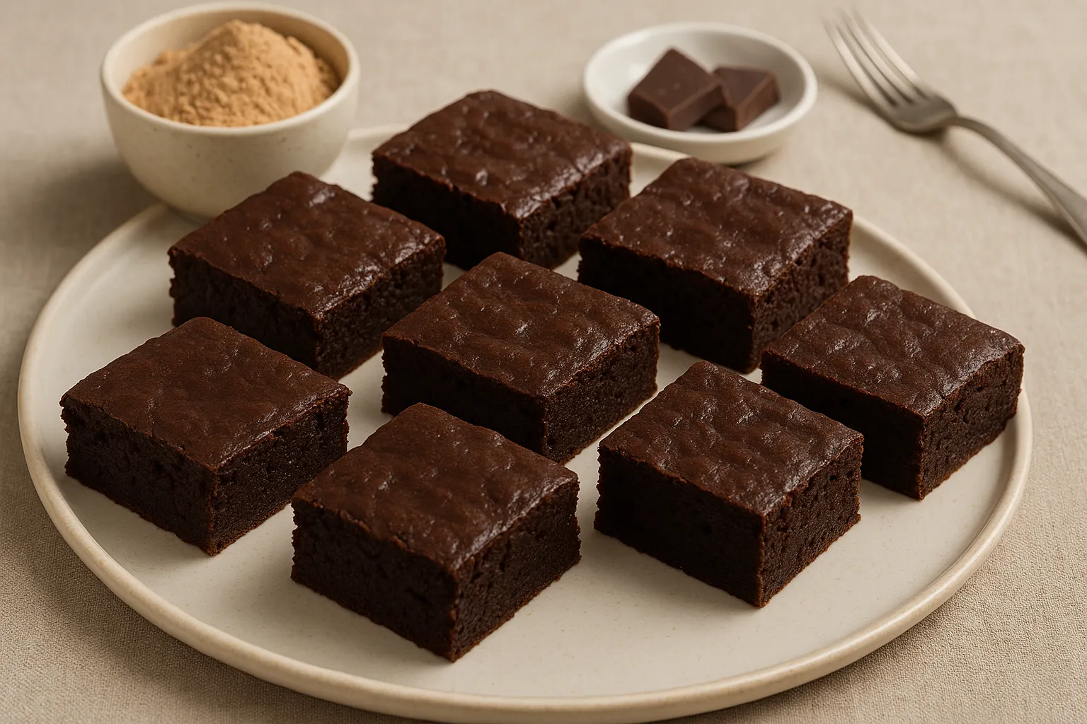 Brownie Protéiné Fondant au Chocolat Noir