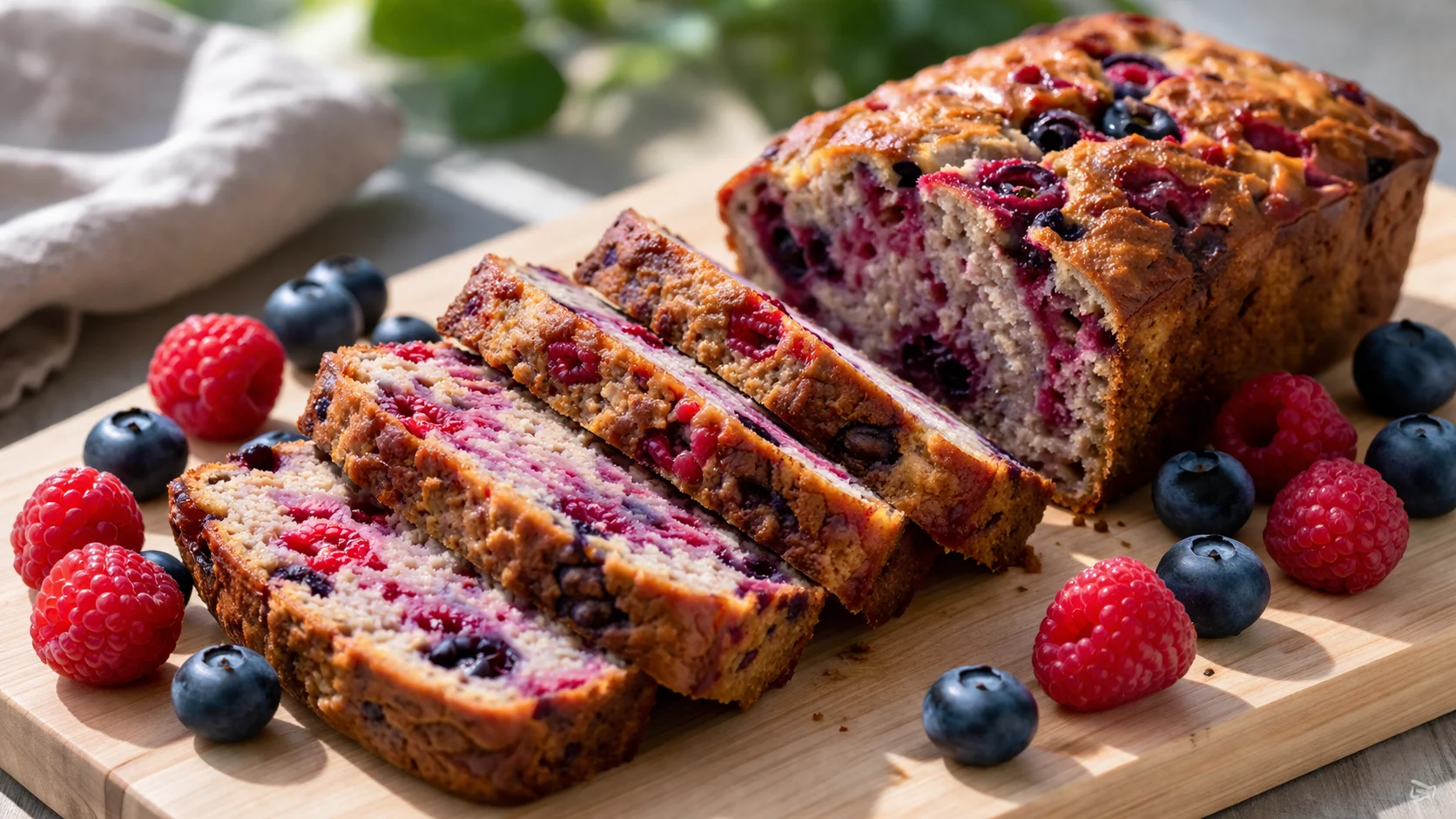 Cake protéiné aux fruits rouges