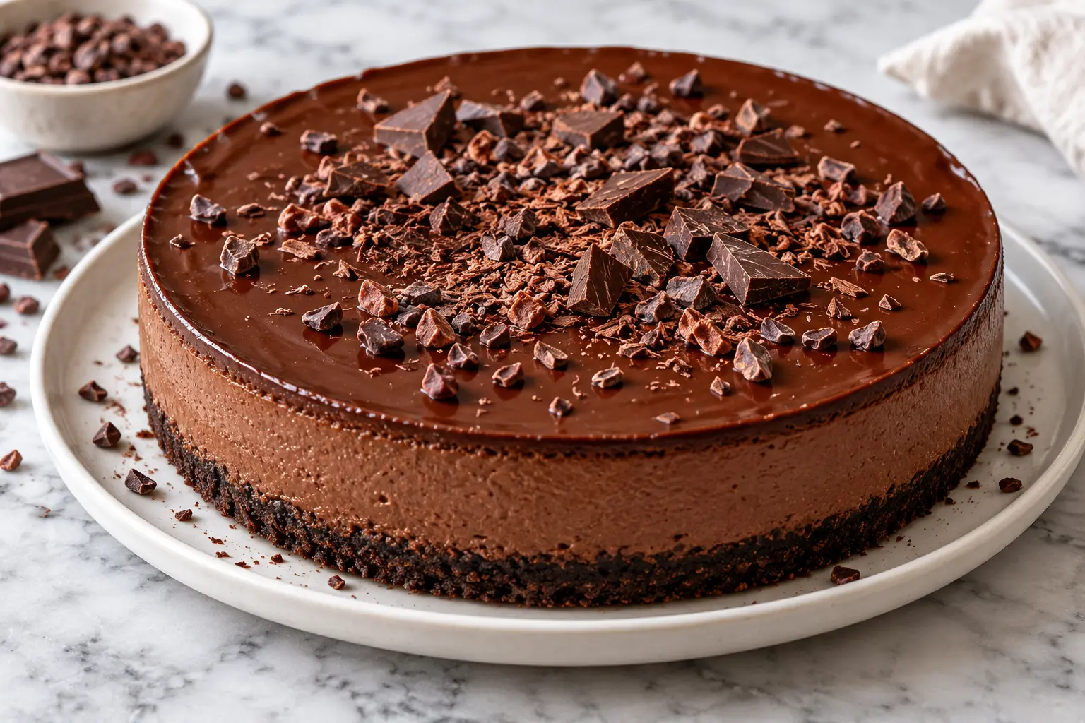 Cheesecake chocolat noir protéiné