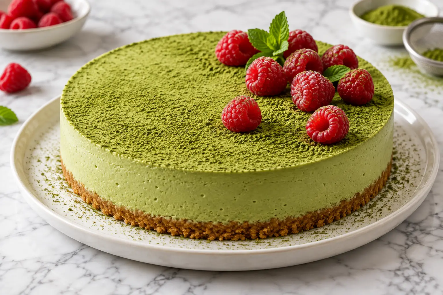 Cheesecake matcha protéiné