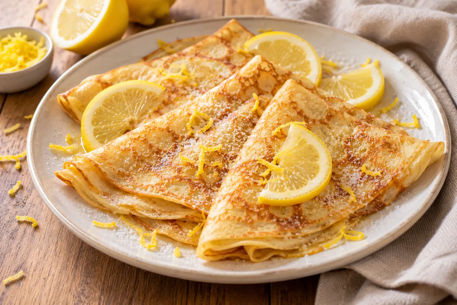 Crêpes citron-sucre protéinées