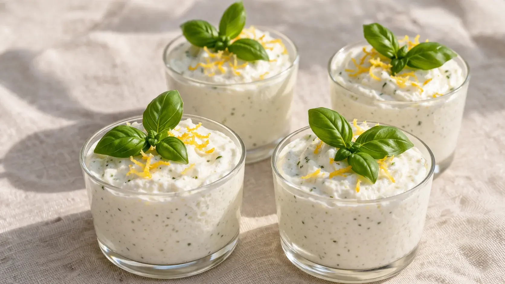Mousse citron-basilic protéinée