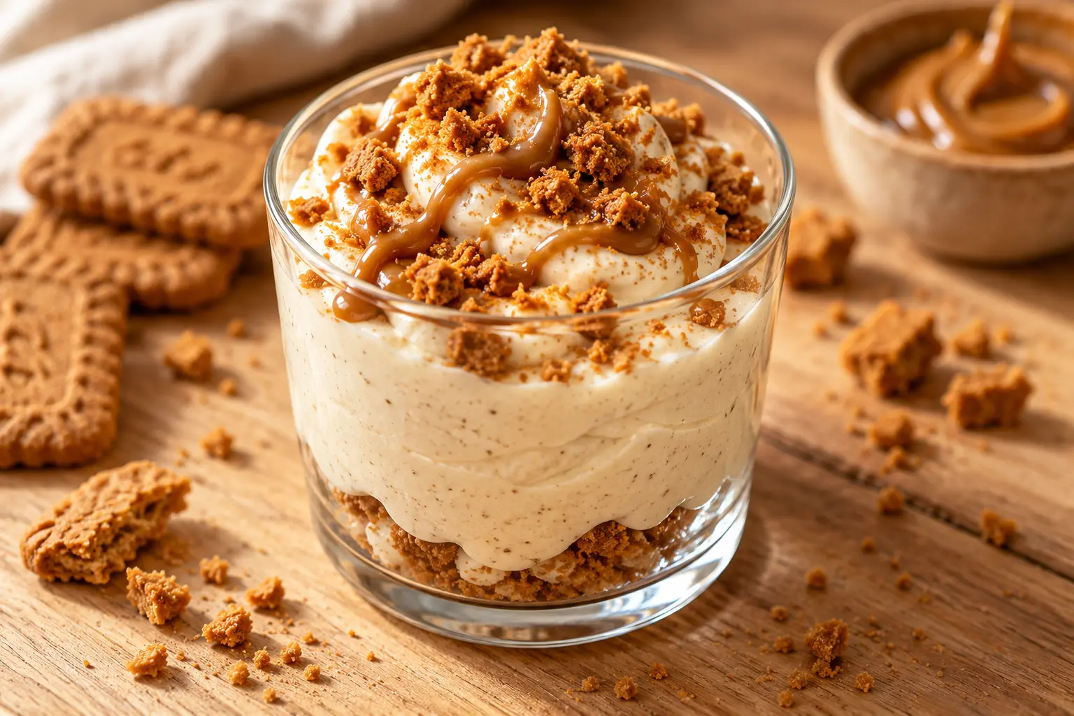 Mousse vanille-spéculoos protéinée