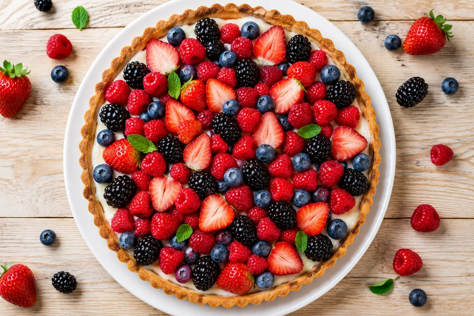 Tarte aux fruits rouges protéinée