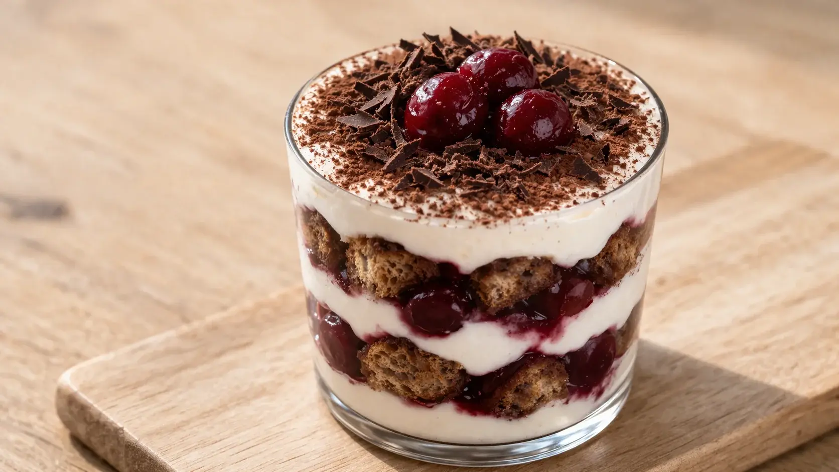 Tiramisu façon forêt noire protéiné