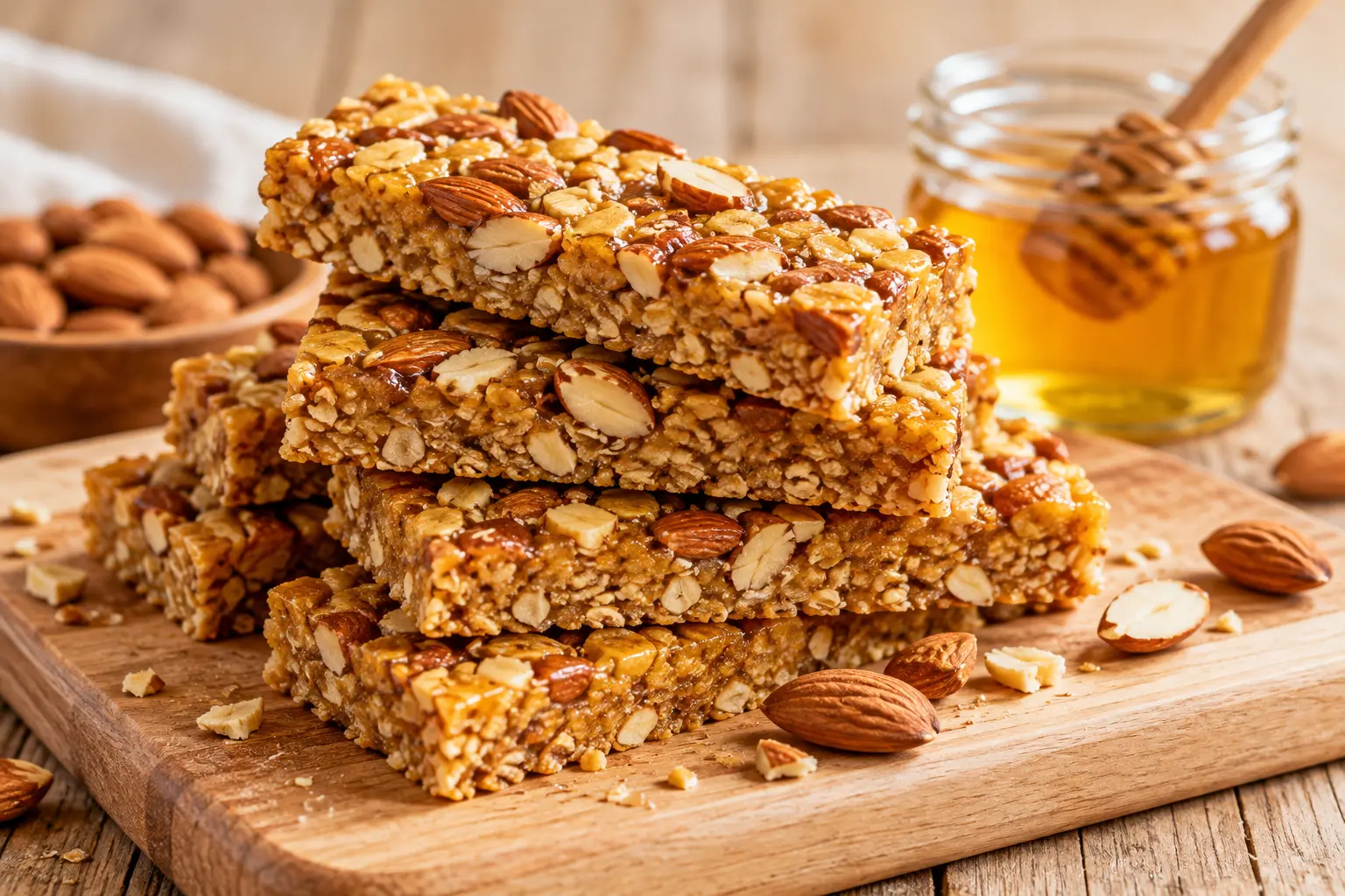 Barres amandes-miel protéinées
