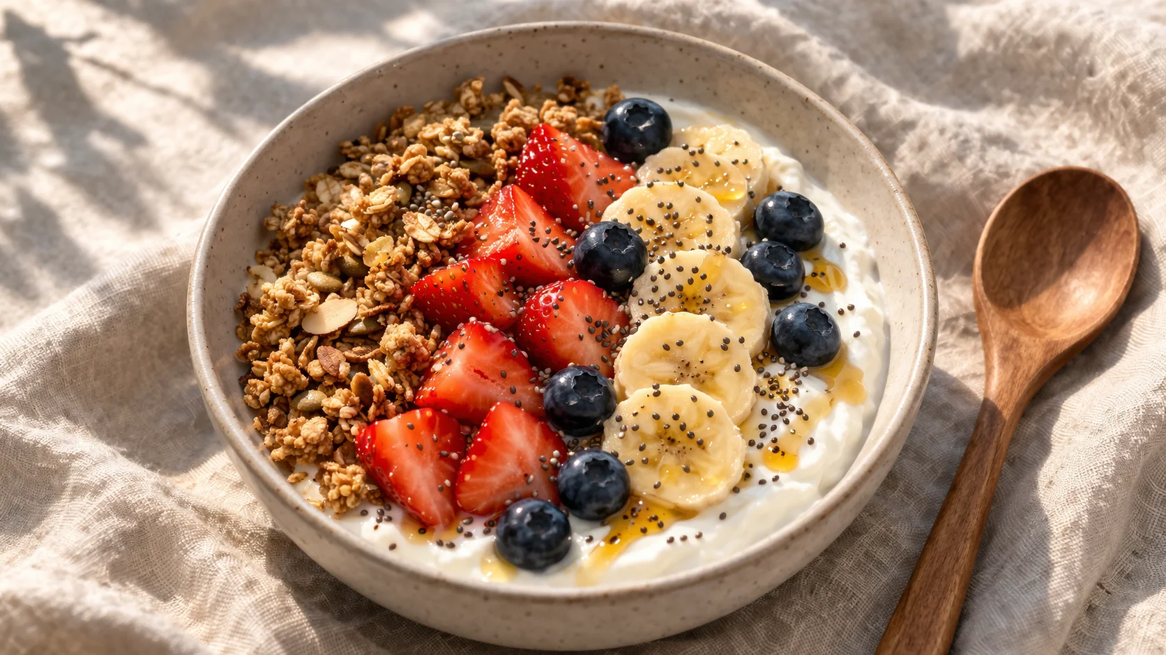 Bowl Fromage Blanc Granola et Fruits Frais
