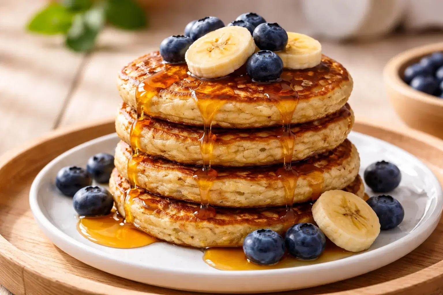 Pancakes banane-avoine protéinés