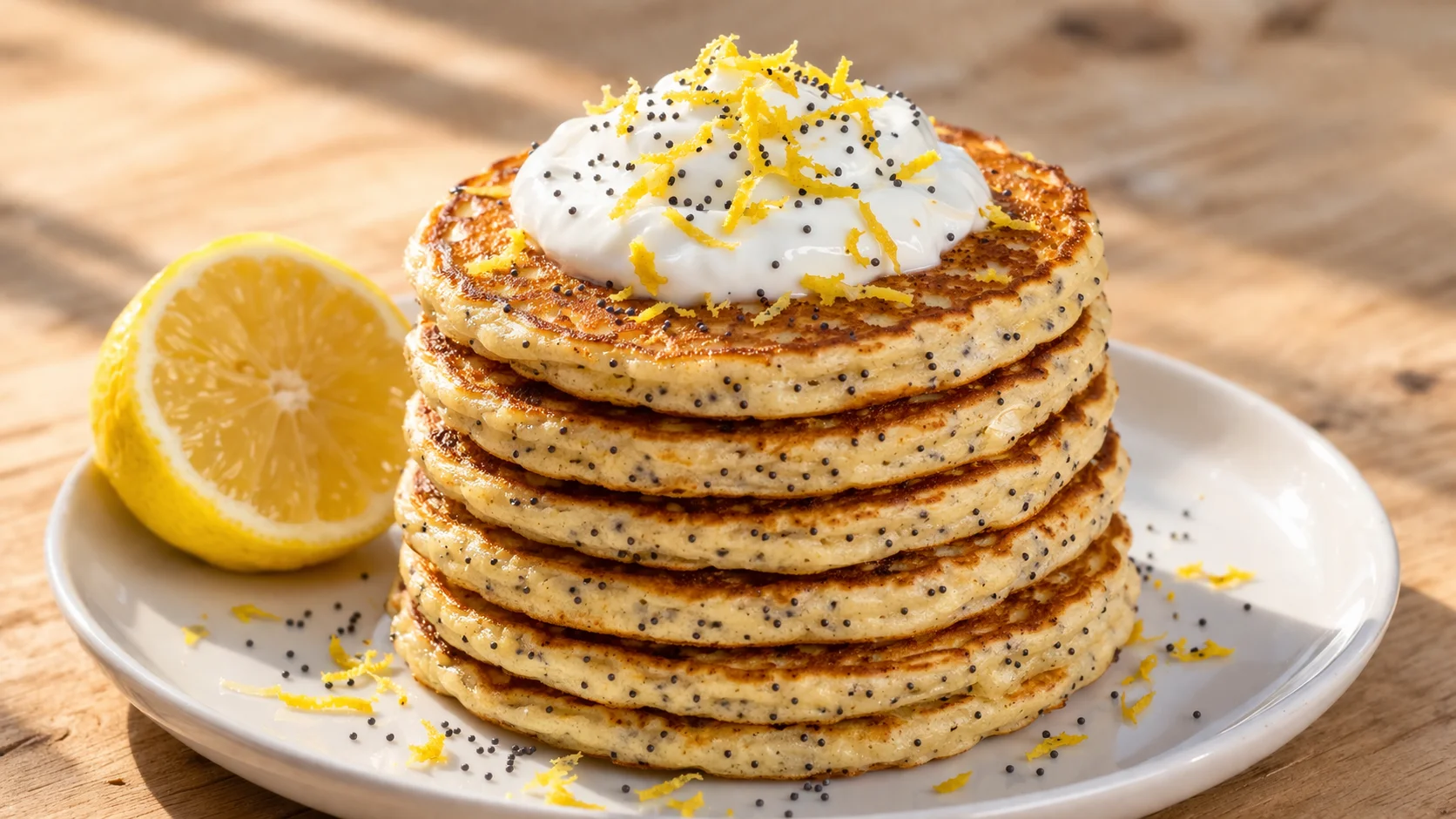 Pancakes Protéinés Citron et Graines de Pavot