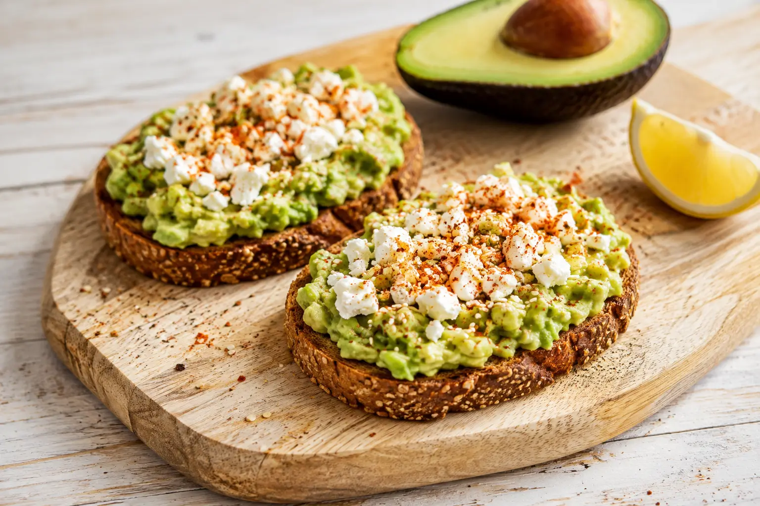 Toast avocat feta