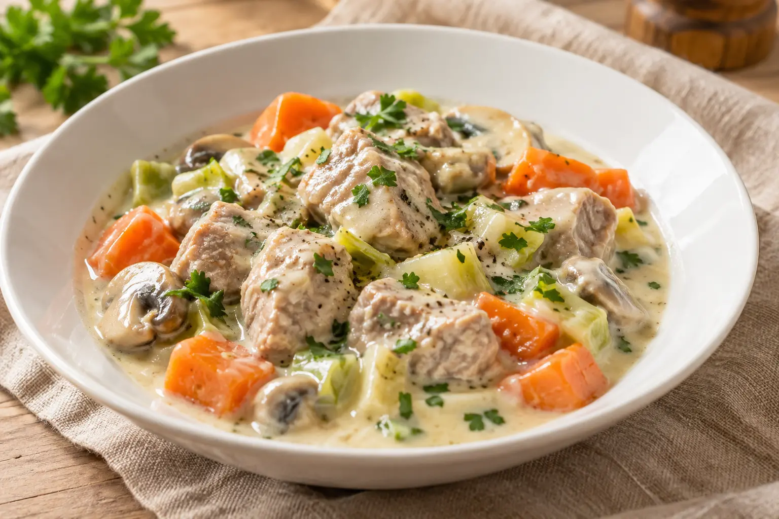 Blanquette de veau allégée