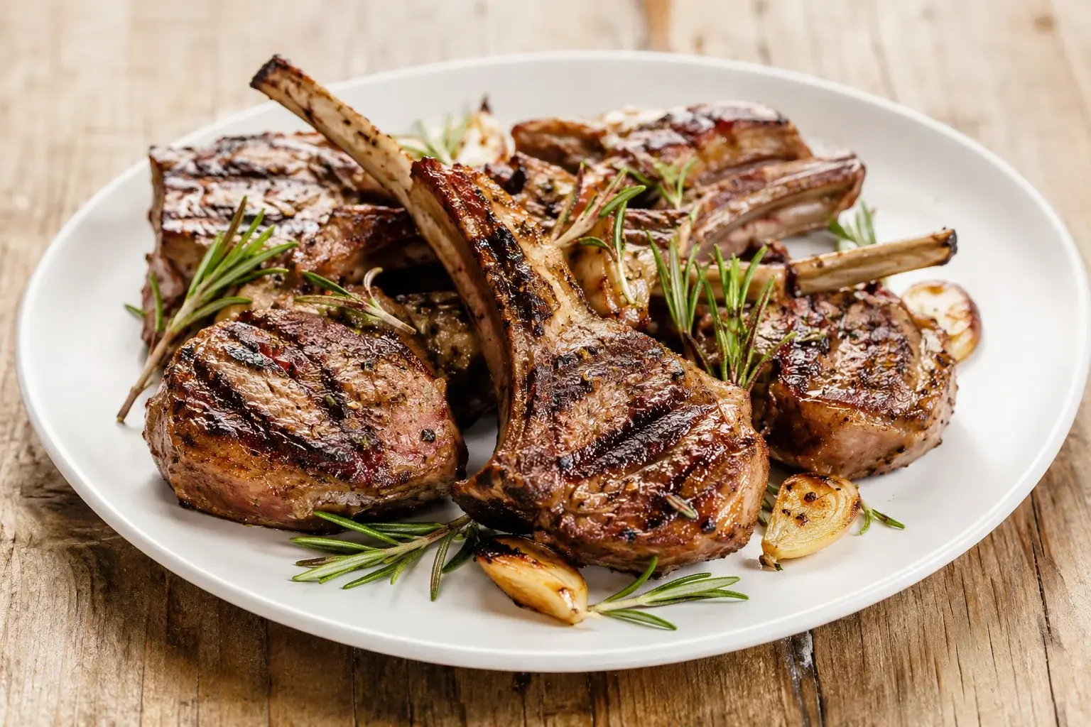 Côtelettes d'agneau grillées au romarin