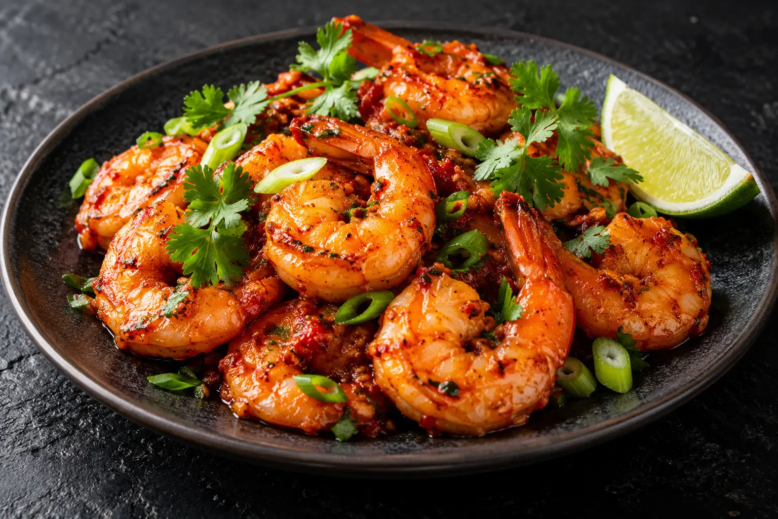 Crevettes sauce piquante