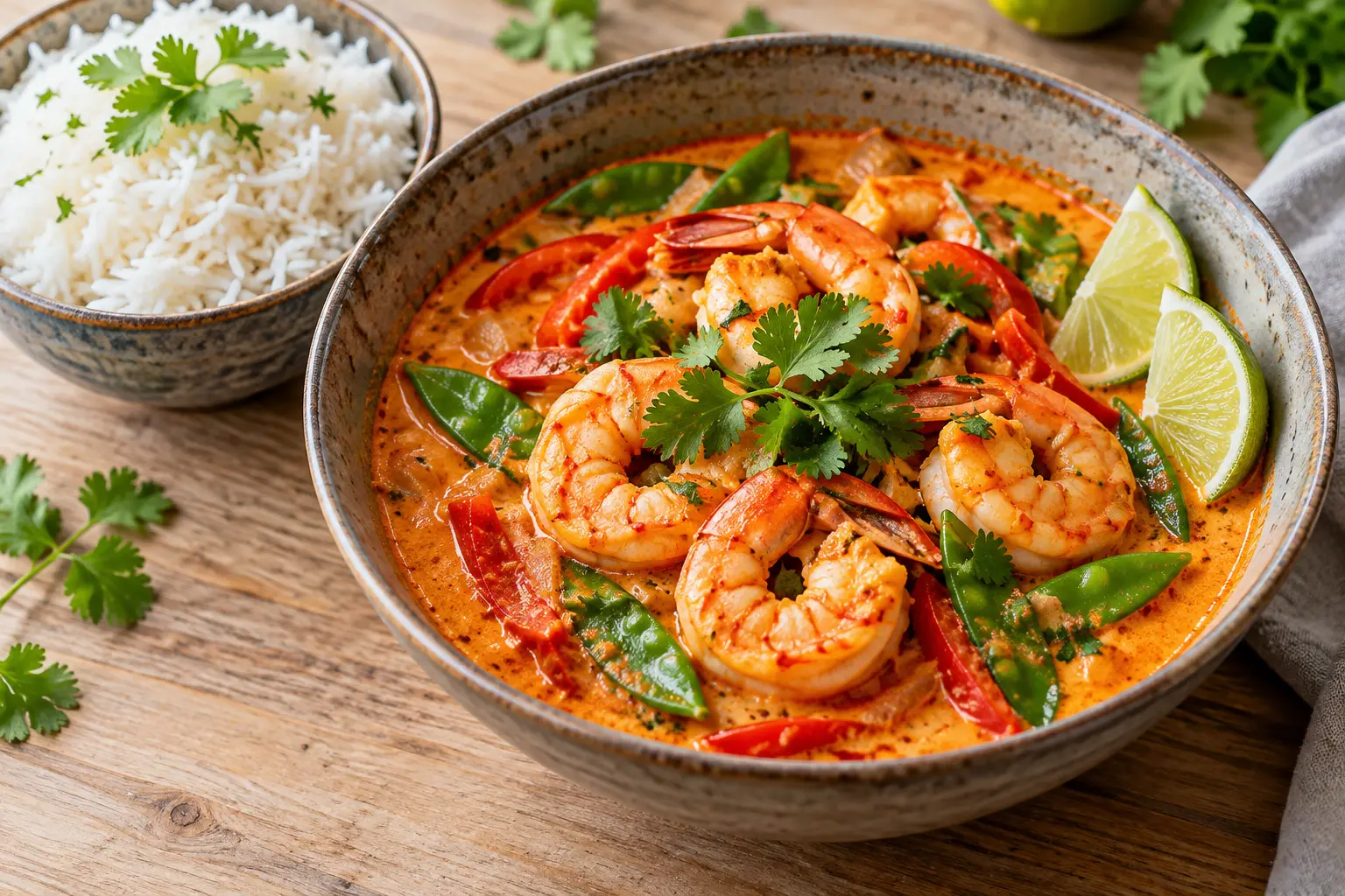 Curry de crevettes thaï