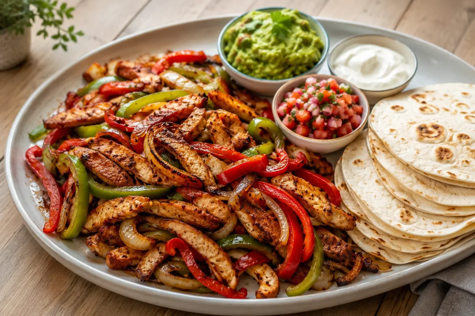 Fajitas de poulet protéinées
