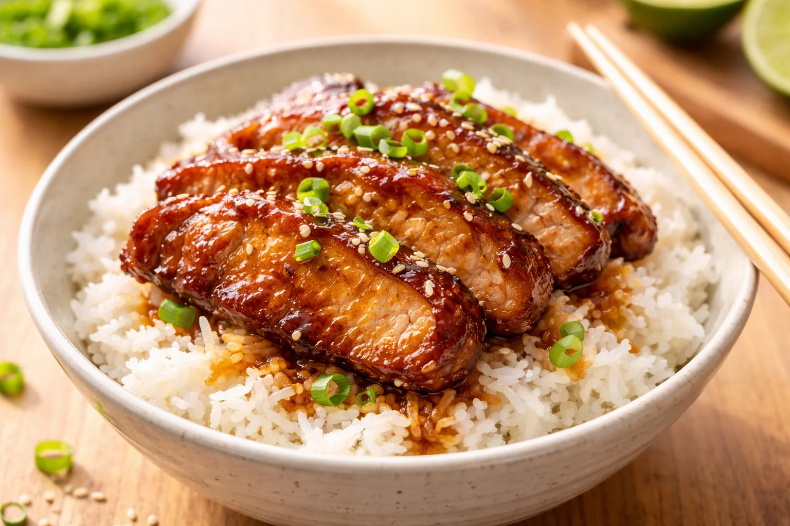 Porc caramélisé à l'asiatique