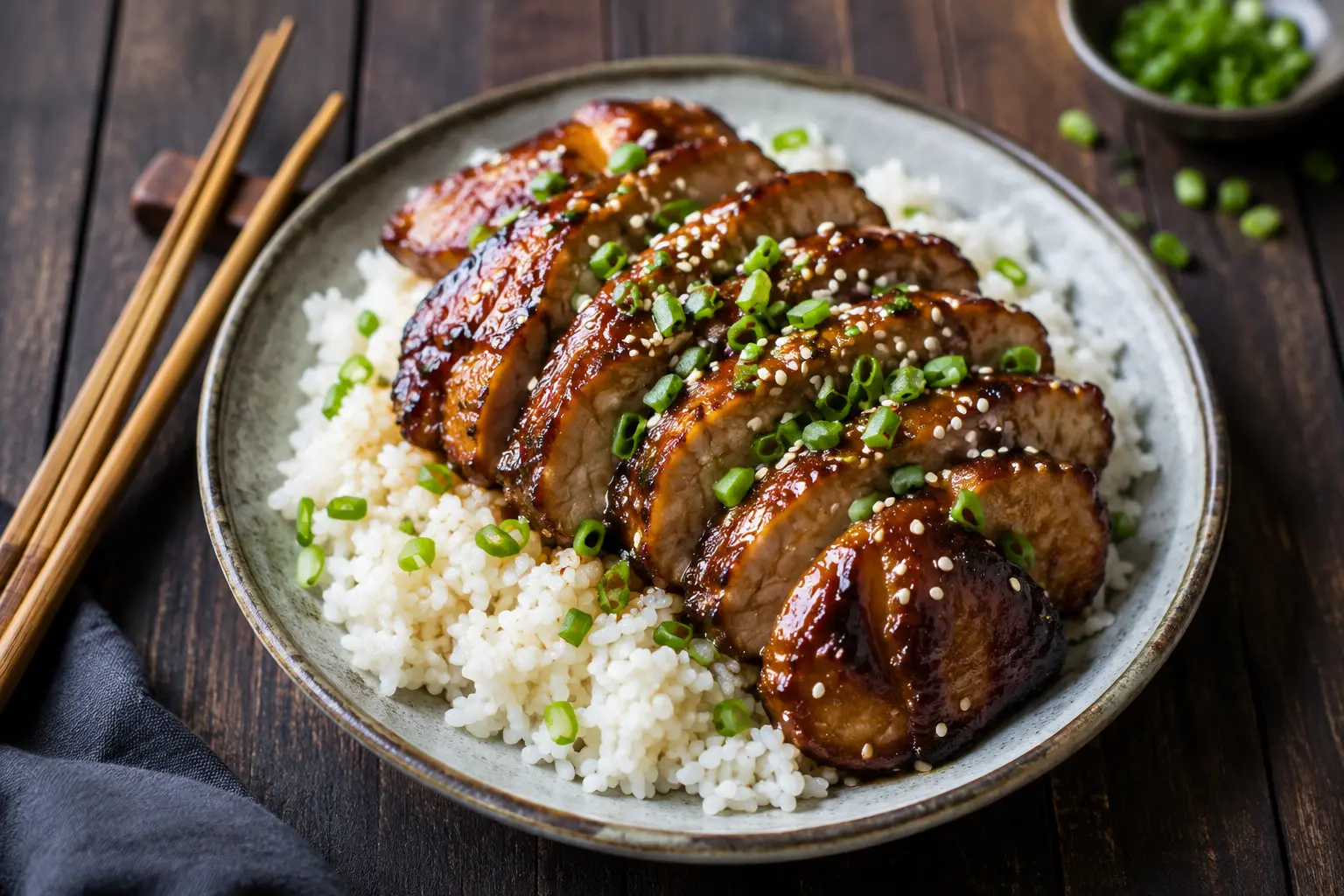 Porc mariné teriyaki