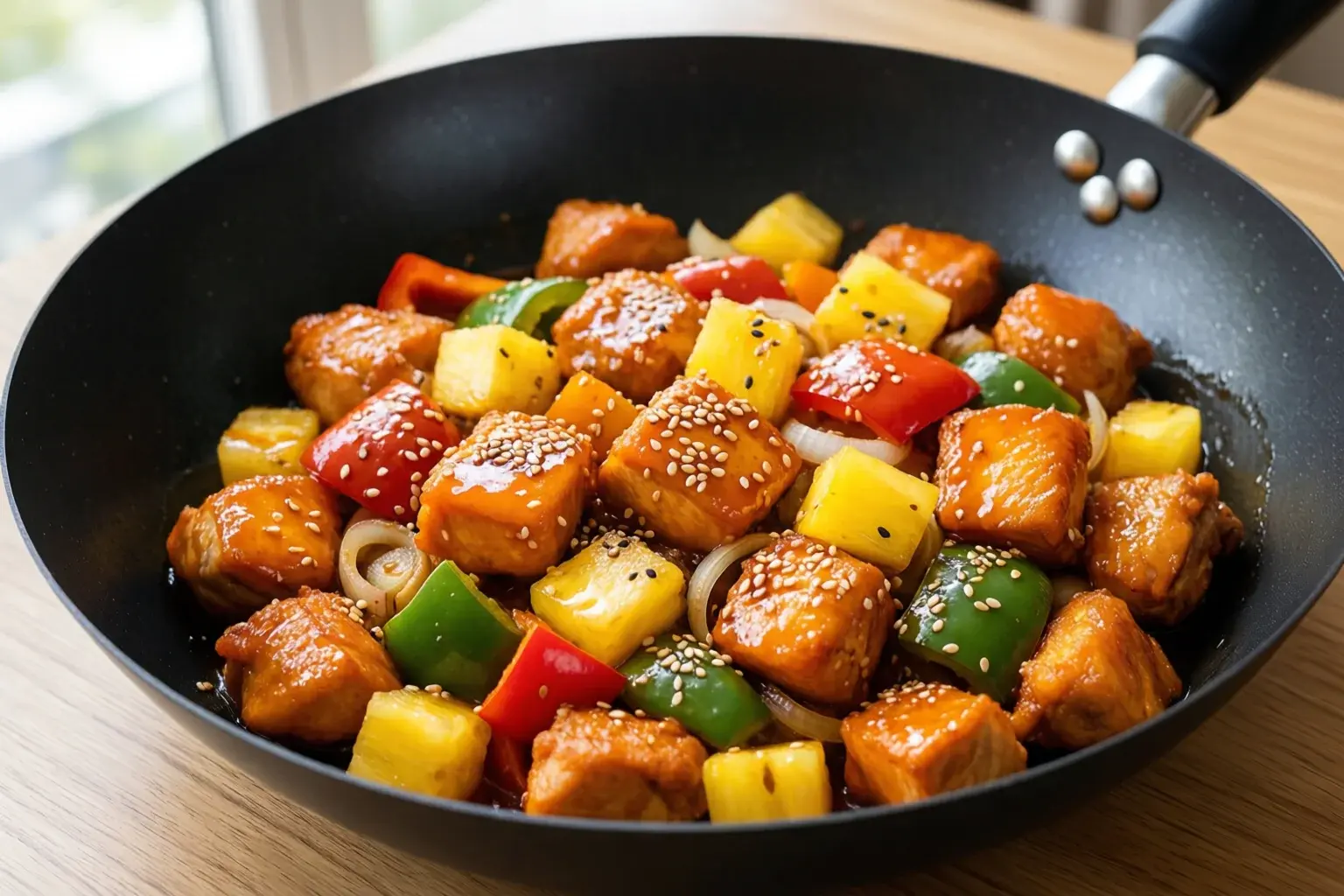 Poulet aigre-doux façon asiatique