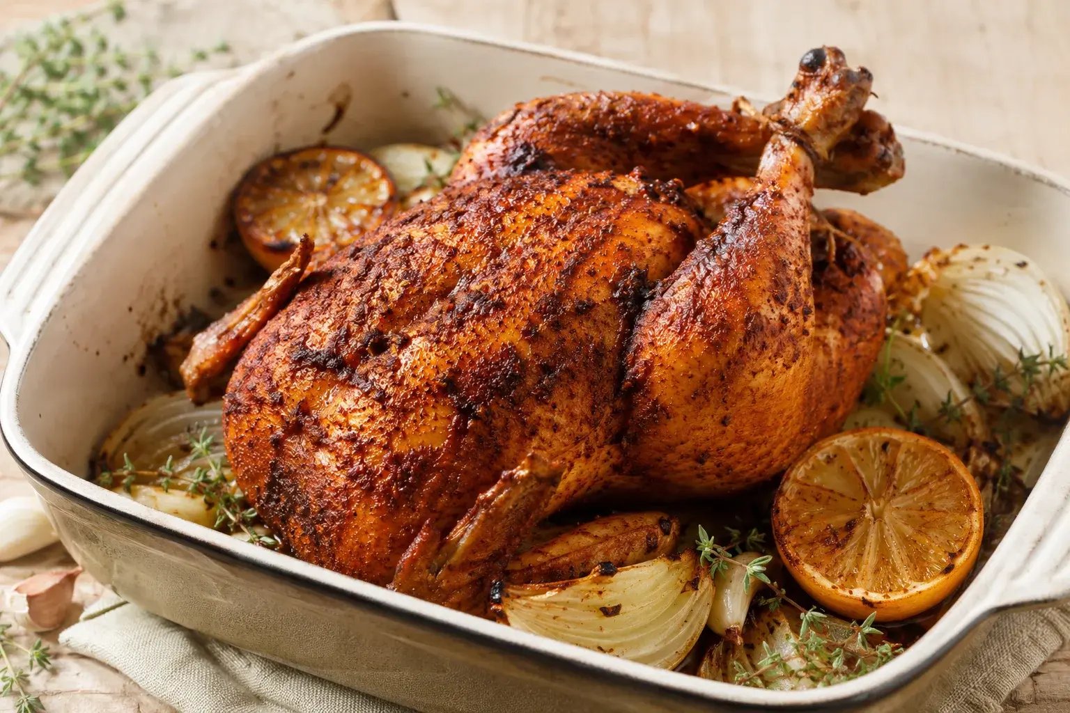 Poulet rôti aux épices cajun