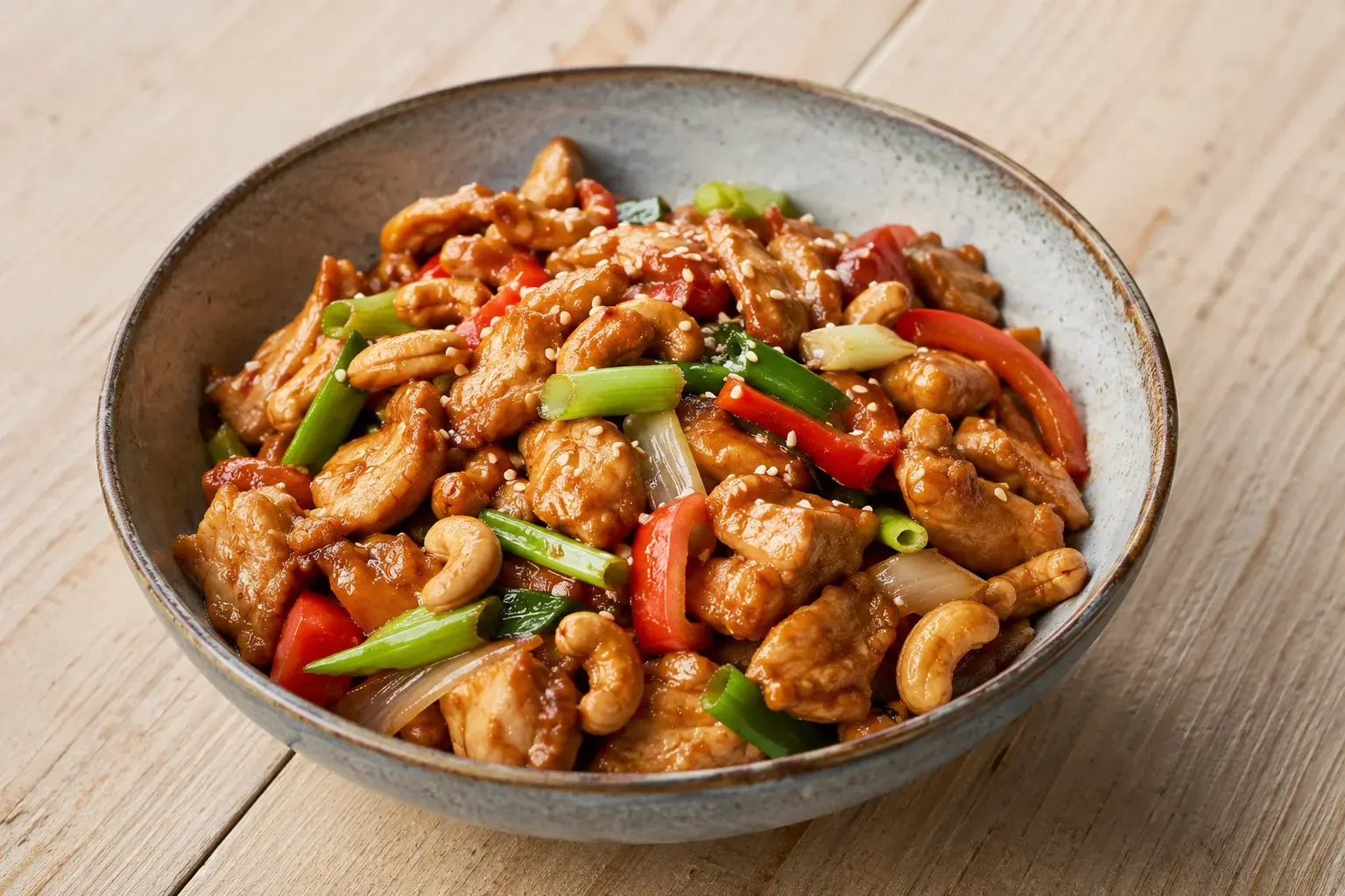 Poulet sauté aux noix de cajou