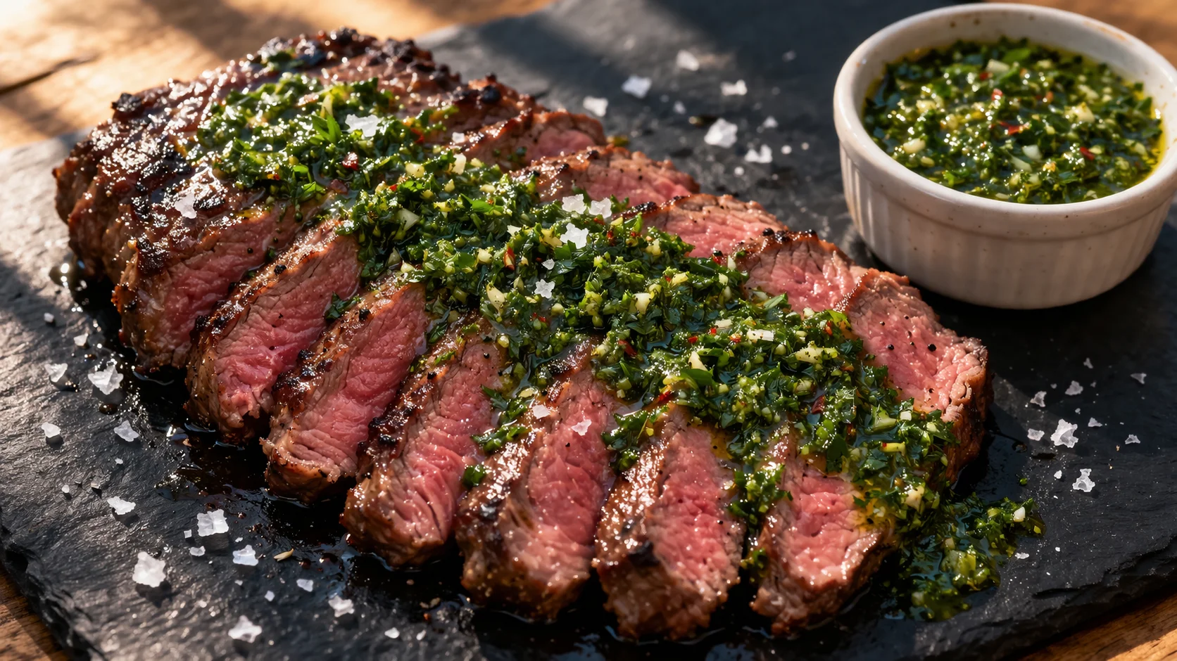 Steak Grillé Sauce Chimichurri