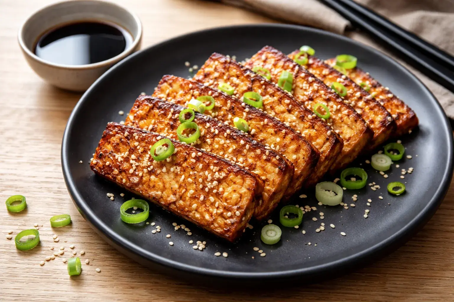 Tempeh mariné grillé